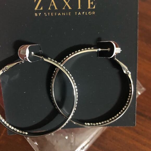 Zaxie by Stefanie Taylor Play it by ear Pave Hoop - Picture 1 of 5